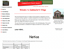 Tablet Screenshot of camblesforth-parishcouncil.org.uk